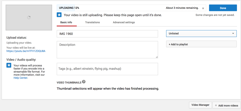 Upload to YouTube - How to create subtitles for videos on Facebook