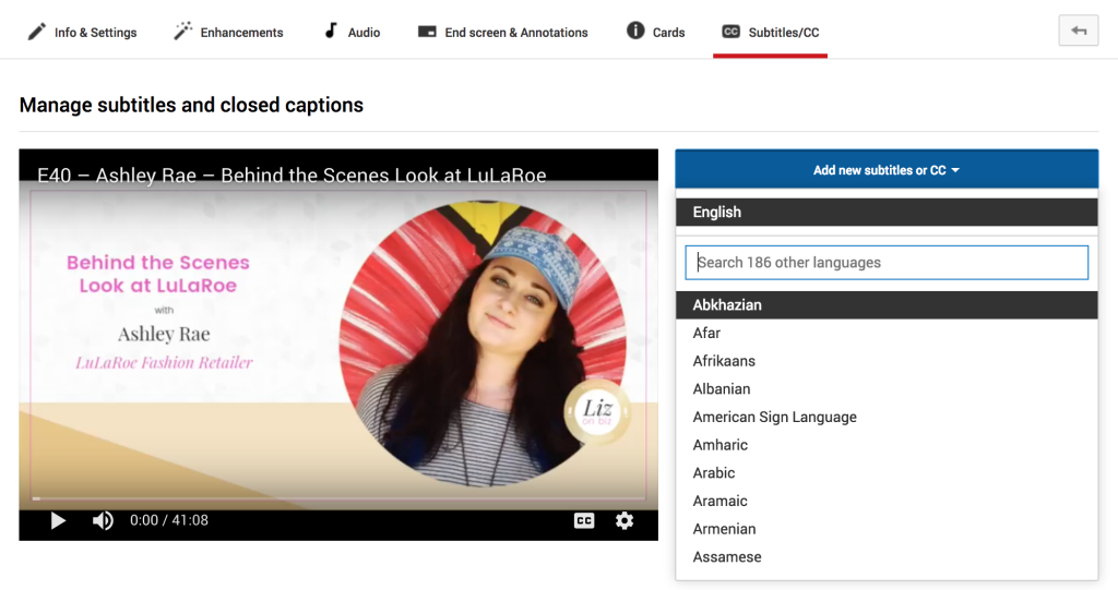 Add new subtitles - How to create subtitles for videos on Facebook